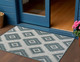 3' X 5' Turquoise And Cream Moroccan Indoor Outdoor Area Rug
