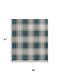 5' X 8' Turquoise And Cream Gingham Indoor Outdoor Area Rug