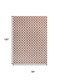 8' X 10' Salmon And Cream Geometric Indoor Outdoor Area Rug