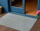 3' X 5' Turquoise And Cream Geometric Indoor Outdoor Area Rug