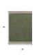 3' X 5' Green And Cream Indoor Outdoor Area Rug
