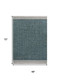4' X 6' Turquoise And Cream Indoor Outdoor Area Rug