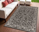 4' X 6' Black And Gray Medallion Indoor Outdoor Area Rug