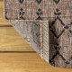 8' Natural And Black Trellis Indoor Outdoor Runner Rug