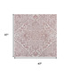 4' Red And Taupe Square Medallion Indoor Outdoor Area Rug