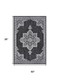 4' X 6' Dark Gray And Cream Medallion Indoor Outdoor Area Rug