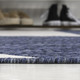 5' X 8' Navy Blue And Cream Geometric Indoor Outdoor Area Rug