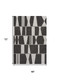 4' X 6' Black And Cream Geometric Indoor Outdoor Area Rug