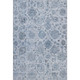 3' X 5' Blue And Gray Damask Washable Area Rug With UV Protection