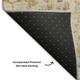 3' X 5' Linen And Gray Damask Washable Area Rug With UV Protection