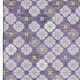 8' X 10' Lavender Ivory And Gray Geometric Washable Area Rug With UV Protection
