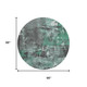 8' Green Gray And Ivory Abstract Washable Round Rug With UV Protection