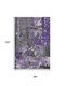 8' X 10' Purple Gray And Ivory Abstract Washable Area Rug With UV Protection