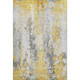 9' X 12' Yellow And Ivory Abstract Washable Area Rug With UV Protection