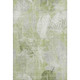 3' X 5' Artichoke Green And Ivory Floral Washable Area Rug With UV Protection