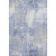 10' X 14' Denim Blue And Ivory Floral Washable Area Rug With UV Protection