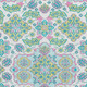 3' X 5' White Green And Pink Floral Medallion Washable Area Rug With UV Protection