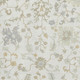3' X 5' Ivory Beige And Gray Floral Washable Area Rug With UV Protection