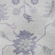 10' X 14' Lavender And Gray Floral Washable Area Rug With UV Protection
