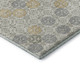 8' X 10' Ivory Gold And Gray Geometric Washable Area Rug With UV Protection