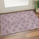 3' X 5' Pink And Gray Damask Washable Area Rug With UV Protection
