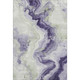 10' X 14' Lavender Green And Ivory Abstract Washable Area Rug With UV Protection