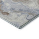 3' X 5' Taupe Blue And Ivory Abstract Washable Area Rug With UV Protection