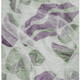 3' X 5' Artichoke Green Lavender And Ivory Abstract Washable Area Rug With UV Protection
