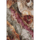 5' X 8' Khaki Blush And Taupe Floral Washable Area Rug With UV Protection