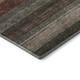 10' X 14' Rust Gray And Beige Striped Washable Area Rug With UV Protection