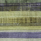 8' X 10' Artichoke Green And Purple Striped Washable Area Rug With UV Protection