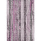 8' X 10' Pink And Gray Striped Washable Area Rug With UV Protection