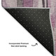 10' X 14' Pink And Gray Striped Washable Area Rug With UV Protection