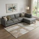 9' X 12' Copper And Gray Geometric Washable Area Rug With UV Protection