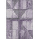 9' X 12' Purple And Gray Geometric Washable Area Rug With UV Protection