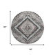8' Taupe Charcoal And Gray Diamond Washable Round Rug With UV Protection