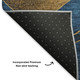 5' X 8' Blue And Gold Abstract Washable Area Rug With UV Protection