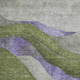 10' X 14' Olive Green And Purple Abstract Washable Area Rug With UV Protection