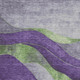 8' X 10' Purple And Green Abstract Washable Area Rug With UV Protection