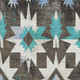 3' X 5' Brown Blue And Ivory Diamond Washable Area Rug With UV Protection