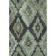 5' X 8' Artichoke Green And Gray Ikat Washable Area Rug With UV Protection