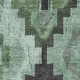 3' X 5' Green And Gray Ikat Washable Area Rug With UV Protection