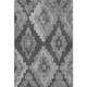 8' X 10' Gray And Silver Ikat Washable Area Rug With UV Protection