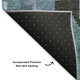 3' X 5' Teal And Charcoal Ikat Washable Area Rug With UV Protection