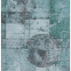 9' X 12' Teal And Gray Geometric Washable Area Rug With UV Protection