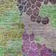 5' X 8' Fern Green Eggplant And Blush Geometric Washable Area Rug With UV Protection