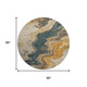 8' Linen Gray And Ivory Abstract Washable Round Rug With UV Protection