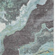 10' X 14' Teal Gray And Ivory Abstract Washable Area Rug With UV Protection