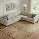 10' X 14' Tan And Beige Abstract Washable Area Rug With UV Protection