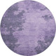 8' Purple And Lavender Abstract Washable Round Rug With UV Protection